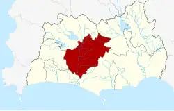 District location in Rayong province
