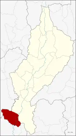 District location in Lampang province