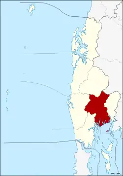 District location in Phang Nga province