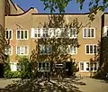 Facades with sloping lines by de Klerk