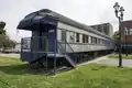A railroad observation car in 2015
