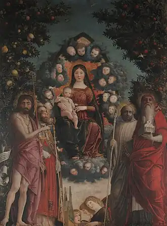 Trivulzio Madonna Andrea Mantegna, 287 × 214 cm, 1497.