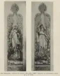 Stained glass window design for two windows for the First Church in Pittsfield, Massachusetts titled Angels of Life and Death