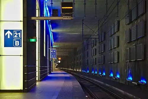 Platform 21 on level -2