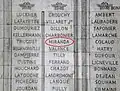 Miranda's name transcribed beneath the Arc de Triomphe, column 4.