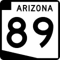 State Route 89 marker