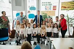 Gouillon in 2021 with Serbian students in Vienna