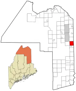 Location of Mars Hill, Maine