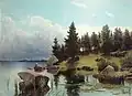Forest Lake (1884), by Arseny Meshchersky