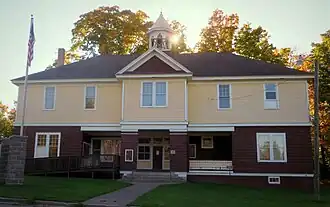The historic Arvon Township Hall