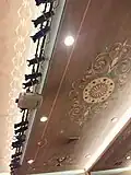 Handpainted ceiling inside the Plummer Park auditorium.