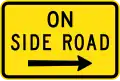 (W8-3) On Side Road (right)