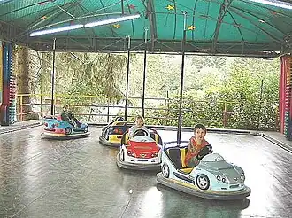 Bumper cars at Taunus Wunderland&nbsp;[de] showing collector poles.
