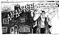 Shandy Hall appearing in a detail of Martin Rowson's graphic novel of The Life and Opinions of Tristram Shandy, Gentleman