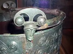 A copper head on the Aylesford bucket, British Museum.: 119