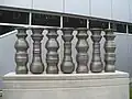 "Alumina, 2008" by Greg Payce, is on permanent display outside the east side of the building