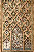 Darj wa ktaf motif on Bab Mansour in Meknes, Morocco