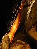 Cave bacon, a type of drapery seen on the Scenic Tour
