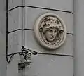 Bullet style camera, Bank of Spain, Madrid, Spain