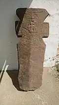 Old cross near the church entrance