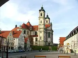 Basilica and market square in Ottobeuren