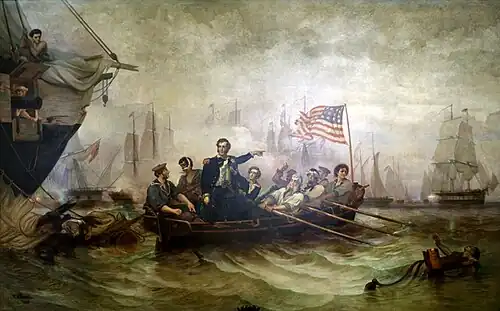 Powell's Battle of Lake Erie larger version found at the United States Capitol.