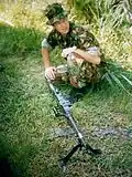 A Bermuda Regiment Warrant Officer, training at Ferry Reach.