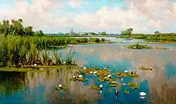 Water lilies near Kortenhoef (about 1920).