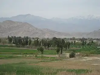Rural Bihsud District, looking north from the outskirts of Jalalabad