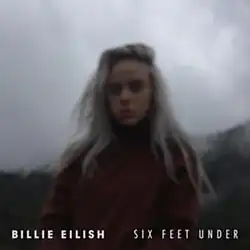 The cover features Eilish standing in front of mountains, surrounded by fog