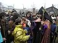 Archbishop Sebouh blessing the faithful