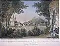 Ruins of Klopp Castle above Bingen, by Rudolf Bodmer, circa 1830
