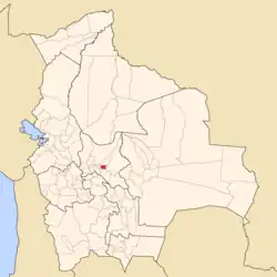 Location of the Arani Province within Bolivia