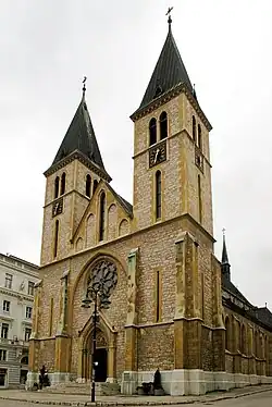 The Sarajevo cathedral.