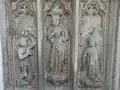 Eastern end panel of chest tomb