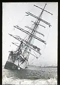 Bretagne in Newcastle Harbour, NSW, 1915