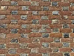 Flemish bond with glazed headers on the Ludwell–Paradise House