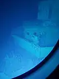 Bridge and Mk 37 Gun Fire Control System (top) of wreck