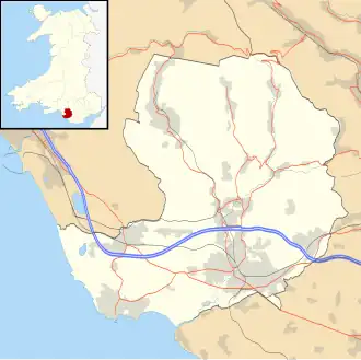 Pyle is located in Bridgend