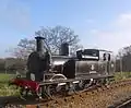 The railway's flagship locomotive, British Railways 0-4-4T W24 'Calbourne' at Wootton