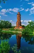 Tower of the Castle in Brodnica, where she resided. The castle was pulled down in 1785 by the Prussians.