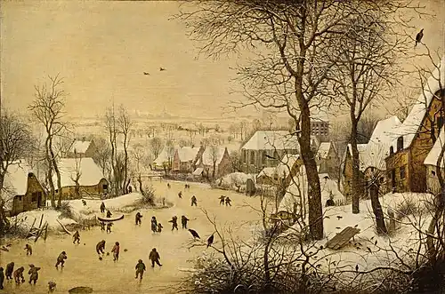 Winter Landscape with a Bird Trap, Bruegel, c. 1565
