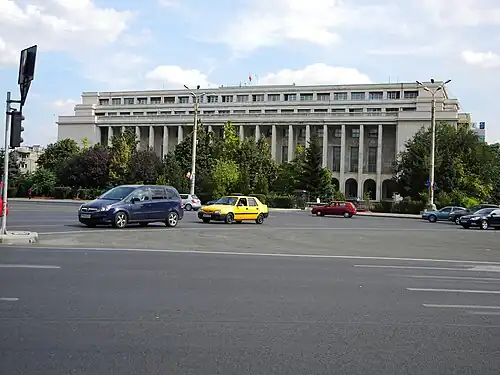 The Victoria Palace in Victory Square by Duiliu Marcu (1940)