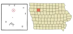 Location of Rembrandt, Iowa