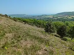 The land of Bulverton can be seen in the top right portion of the picture, taken from Fire Beacon Hill.