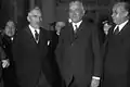 Chancellor Franz von Papen and Minister of Foreign Affairs Konstantin von Neurath speak at the Foreign Press Ball at the Adlon, November 1932