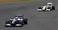 Nico Rosberg and Jenson Button at the 2009 British Grand Prix, Silverstone, 21 June 2009