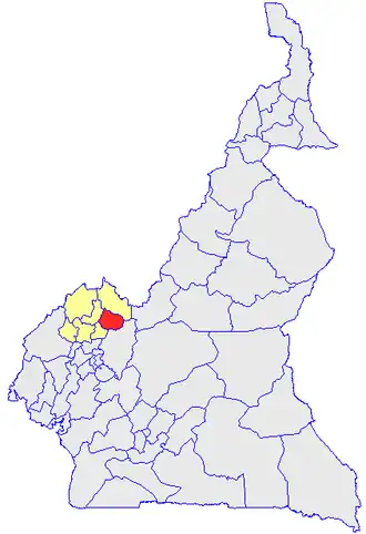 Department location in Cameroon
