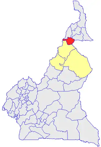 Department location in Cameroon