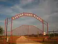 The Cactus Jack Ranch in northwestern Webb County is named for U.S. President Franklin D. Roosevelt's first vice president, John Nance Garner of Uvalde. Imported saguaro cacti are planted at the gate.